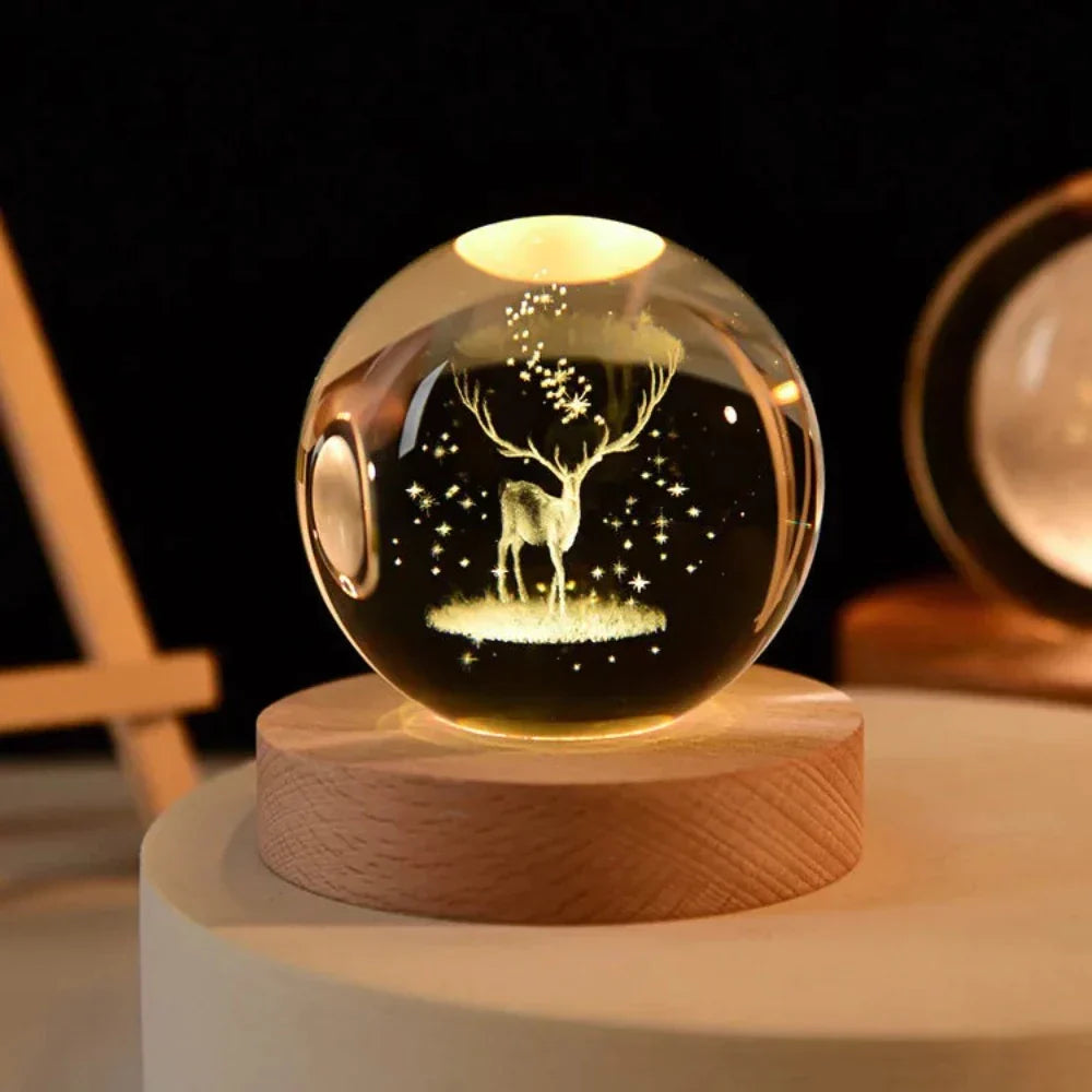 Crystal Ball Engraved with 3D Laser Technology
