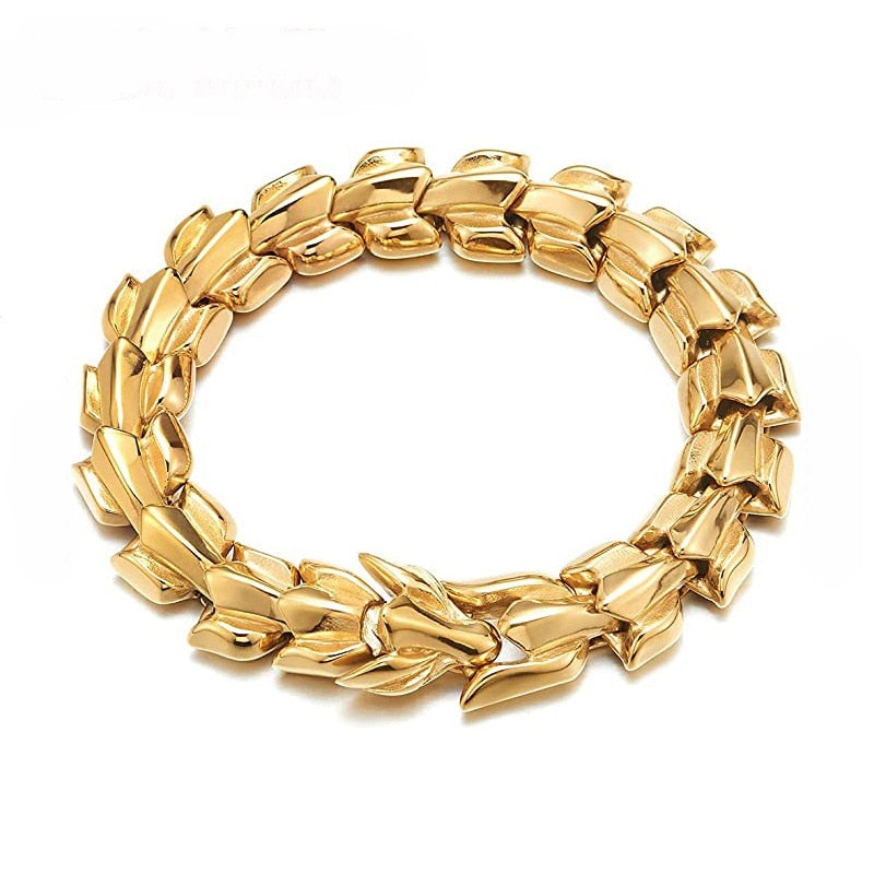 Dragon Keel Bracelet with Silver Plating