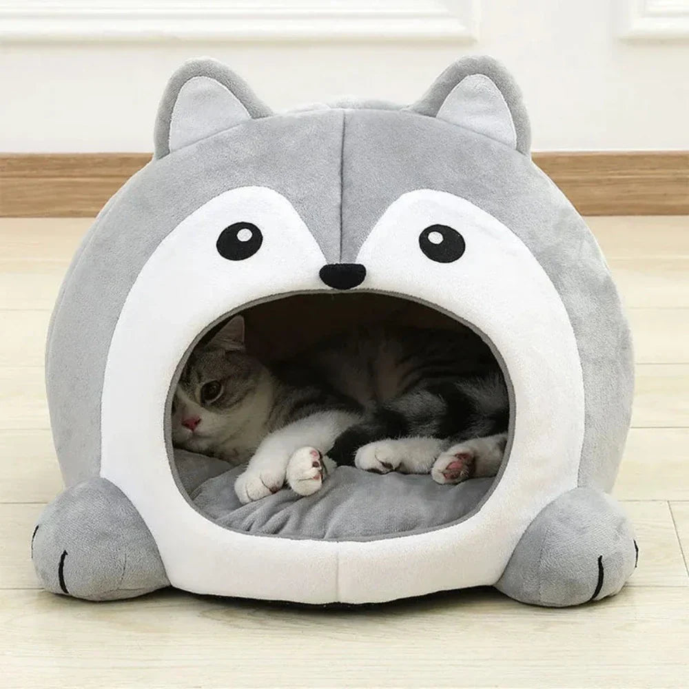 Pet House with a Cartoon Fox Design
