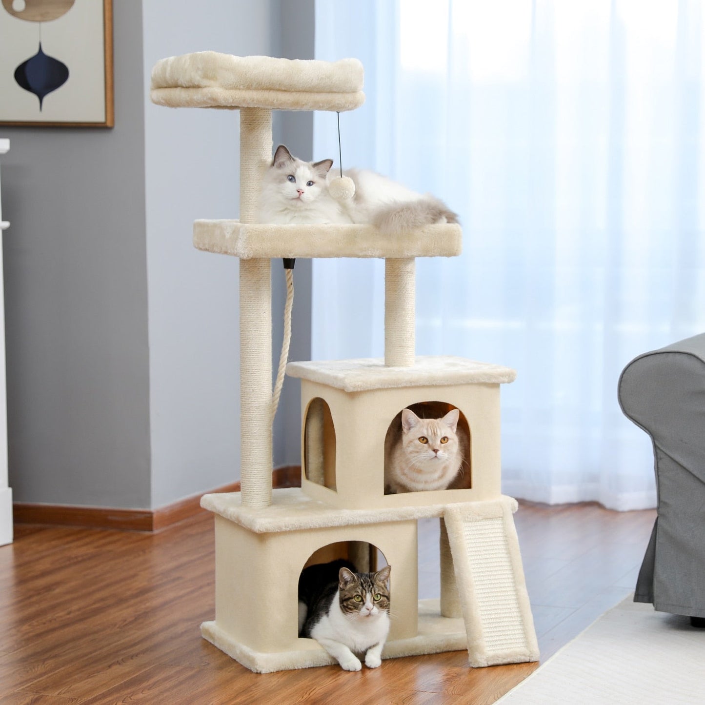 Entertainment Tower with Stairs for Cats