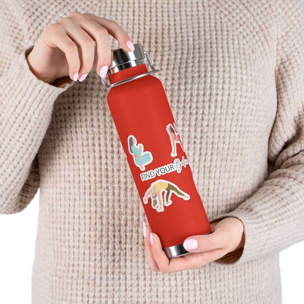 Discover Equilibrium: 22oz Thermos Bottle for Yoga Poses