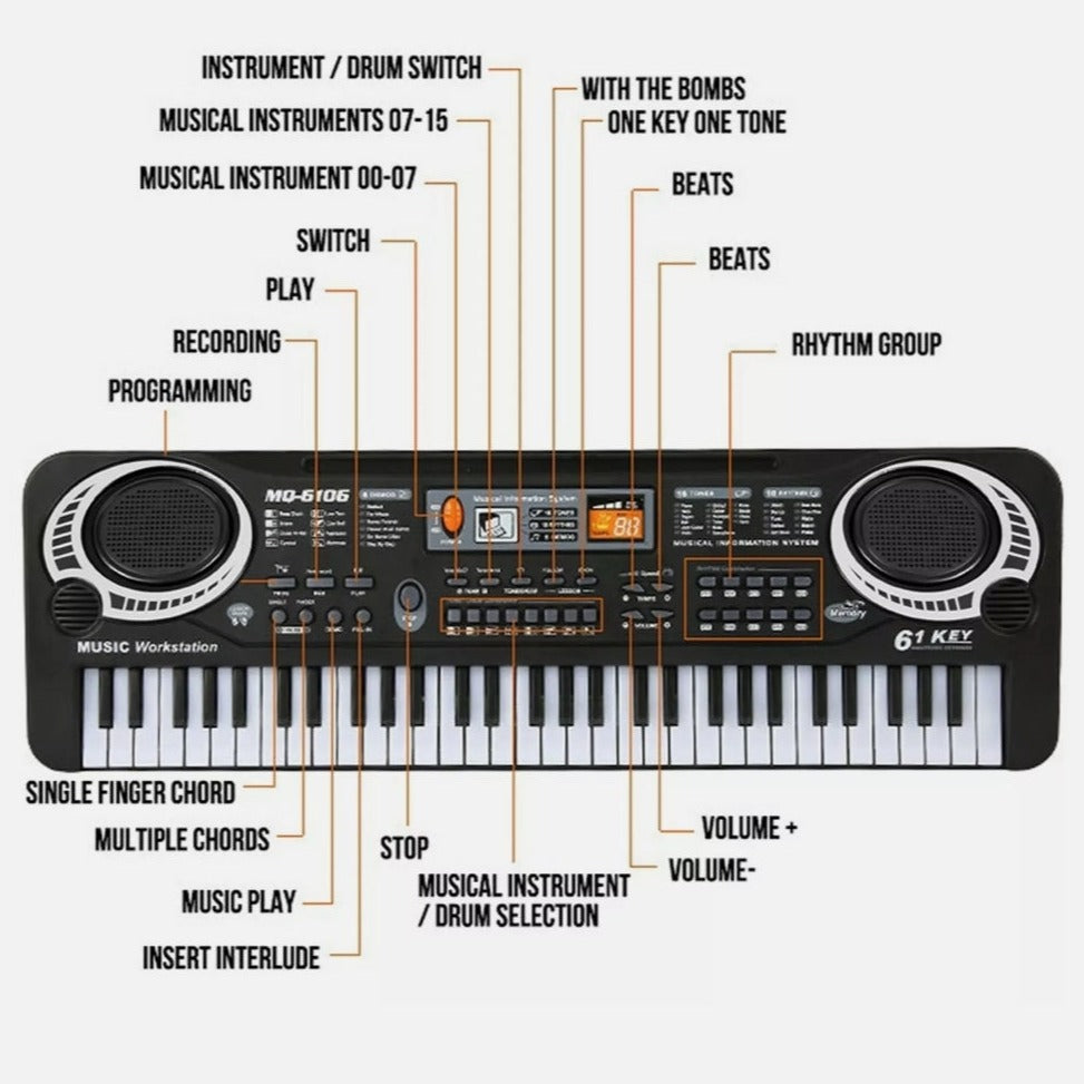 Portable Kids' Electronic Keyboard - Musical Piano