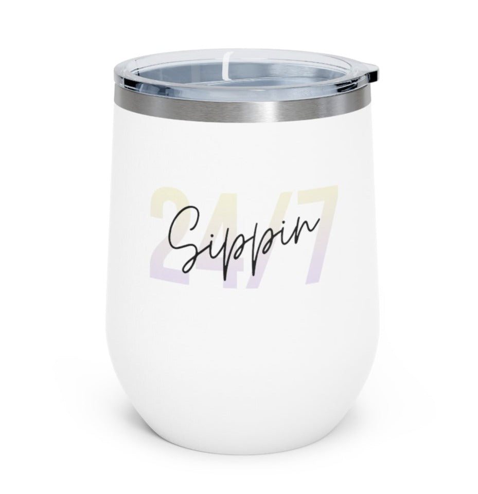 Insulated Wine Tumbler 12oz for Keeping Drinks Hot or Cold