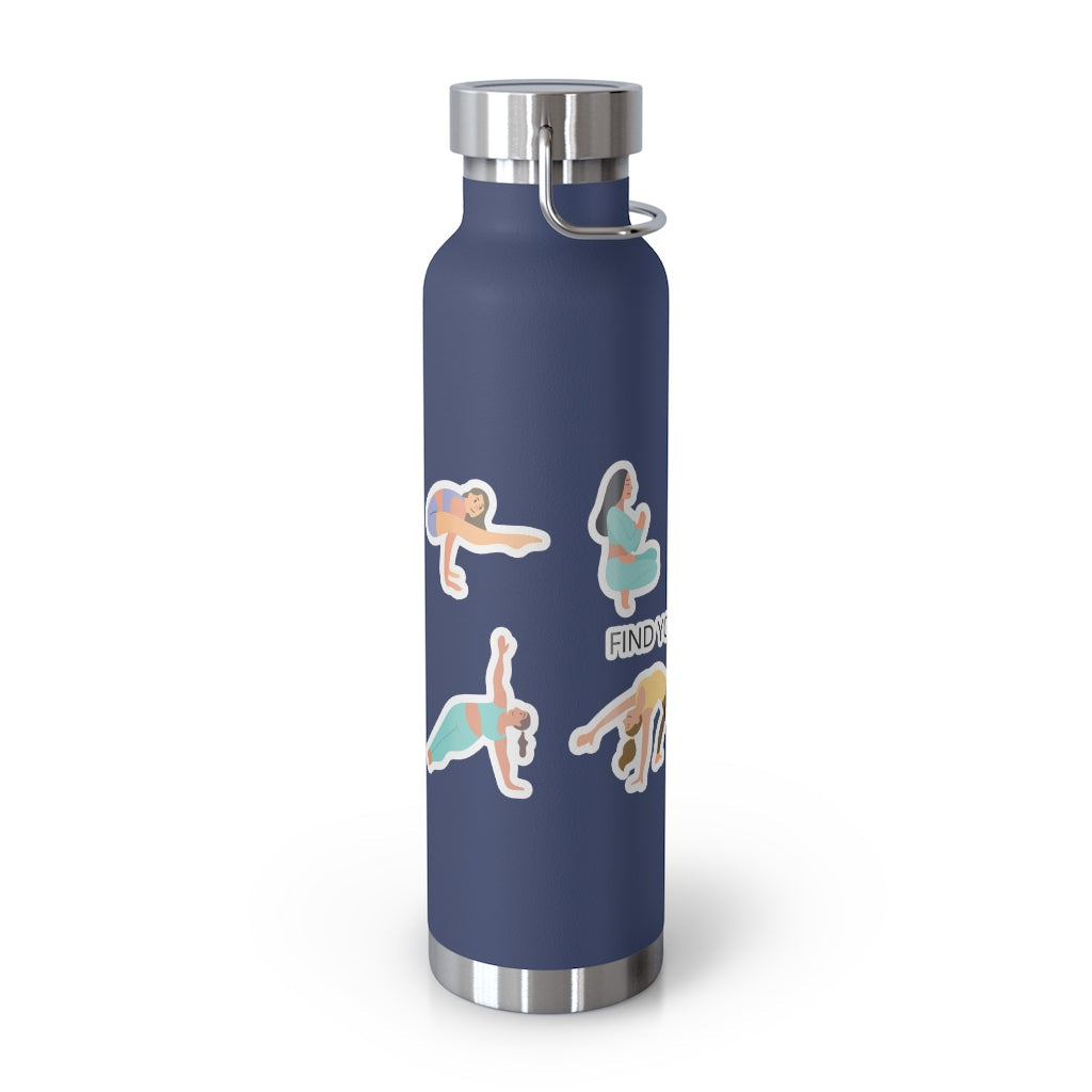 Discover Equilibrium: 22oz Thermos Bottle for Yoga Poses