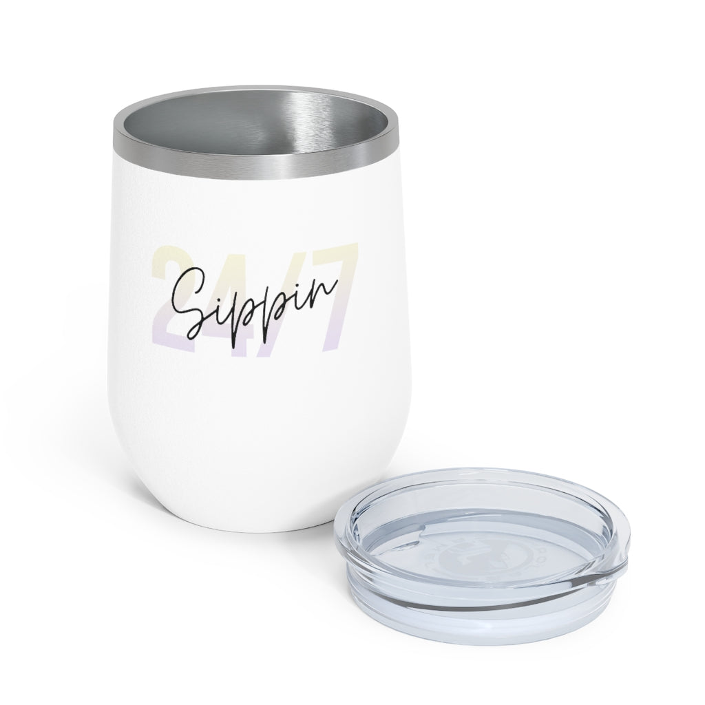 Insulated Wine Tumbler 12oz for Keeping Drinks Hot or Cold