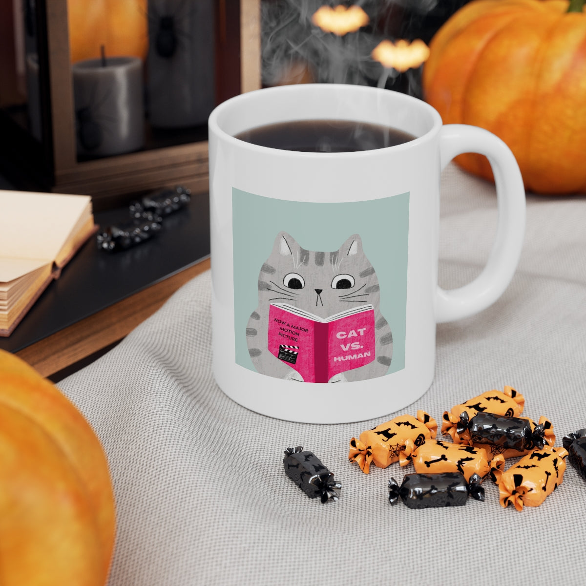 Funny Mug: Cat Versus Human Laughs