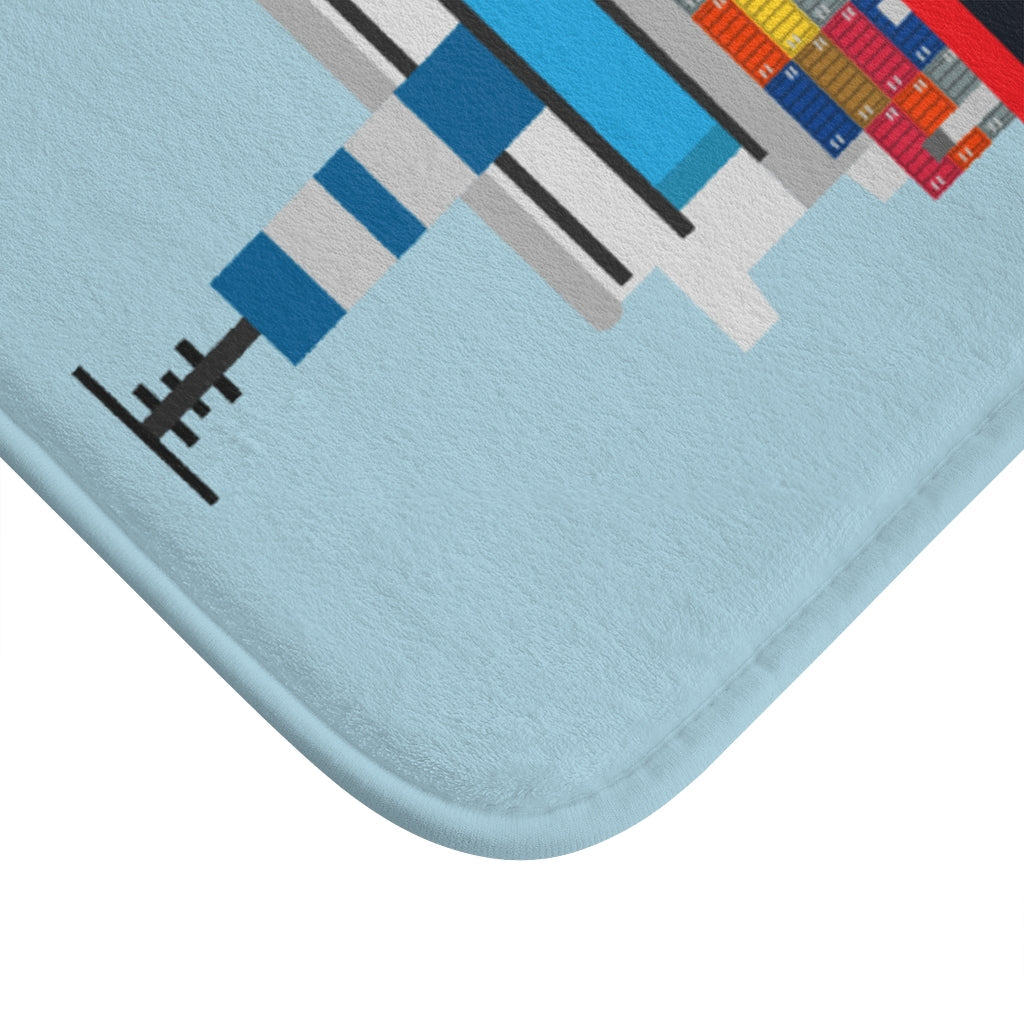 Oceanfront Cargo Vessel Bath Mat