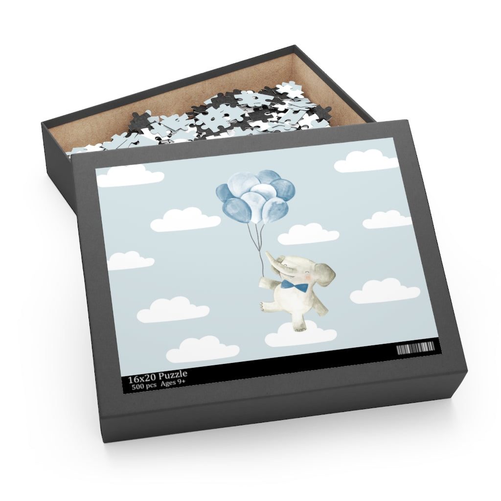 Floating in the Clouds Jigsaw Puzzle - 500-Piece Baby Elephant