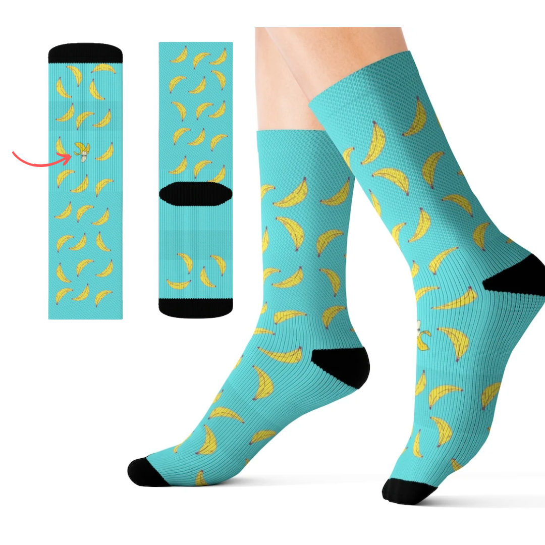 Spot the Unique Banana Novelty Socks: An Entertaining Game of Spotting the Odd One Out