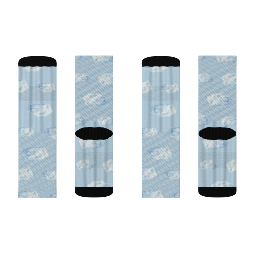 Realistic Cloud Walking Fun Socks