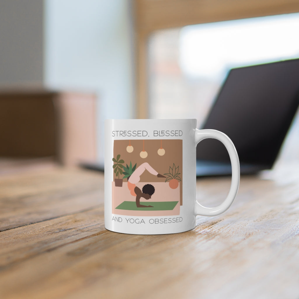 Stress-free, Blissful and Yoga Devoted Mug