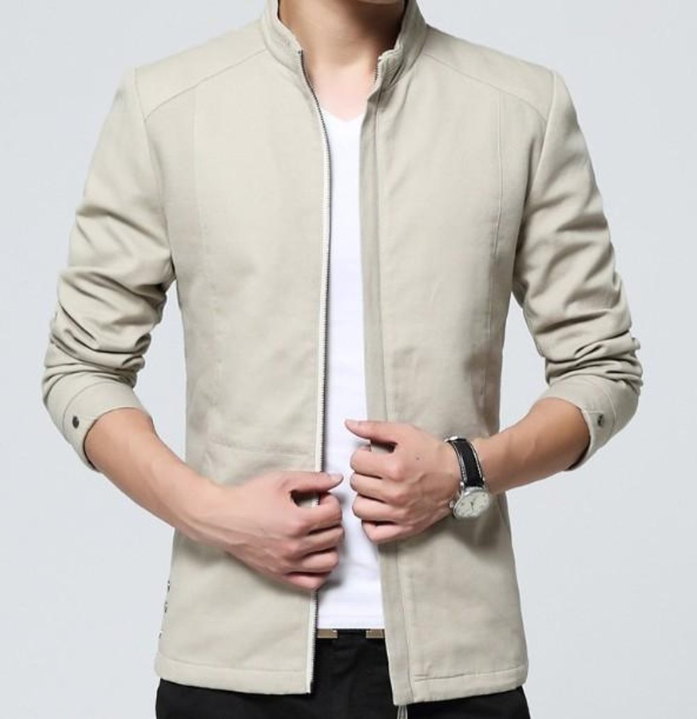 Fitted Zippered Jacket for Men