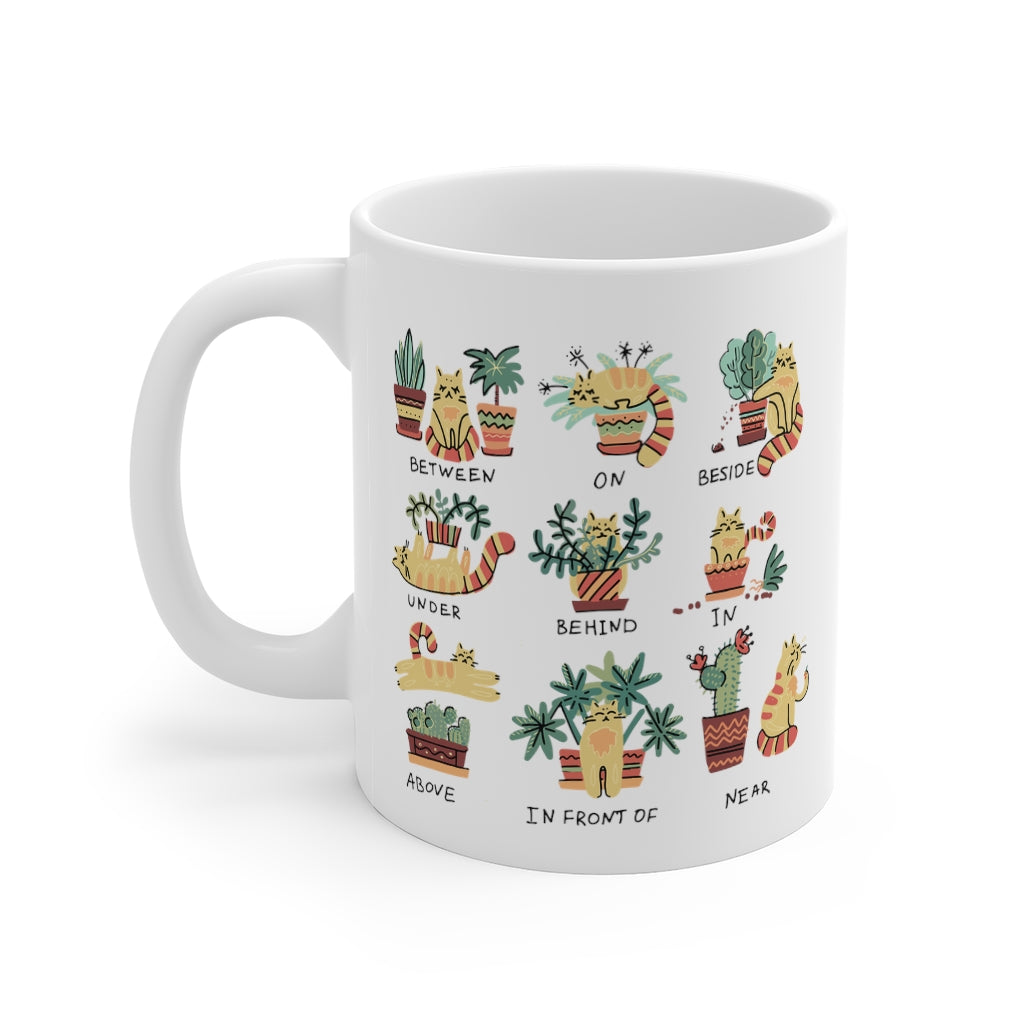 Perfect Blend: Mug for Cat Lovers and Plant Enthusiasts