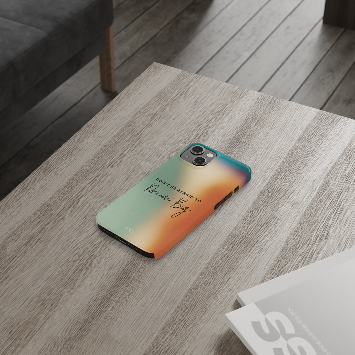 Dream Big Quotation Sleek Cover for iPhone