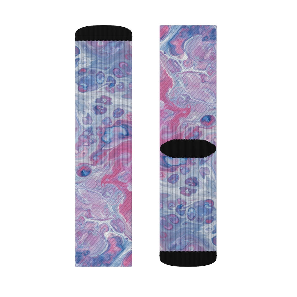 Pink Tie Dye Fun Socks for a Novel Experience
