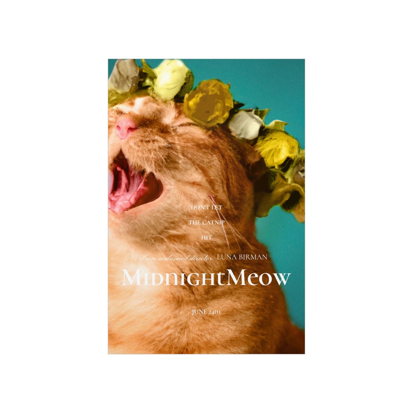 Cat Movie Poster: Midnight Meow