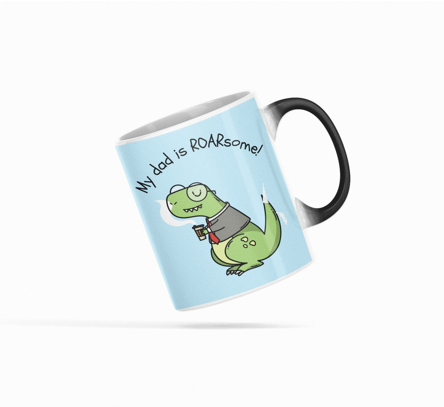 Roarsome Dad Heat Sensitive Mug - Changes Color!