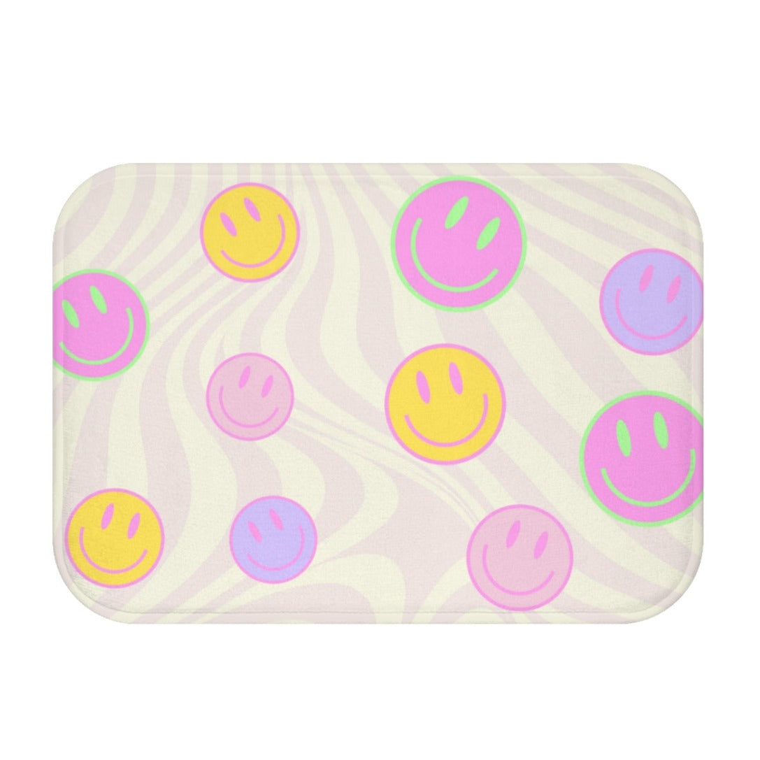 Bath Mat with Happy Faces
