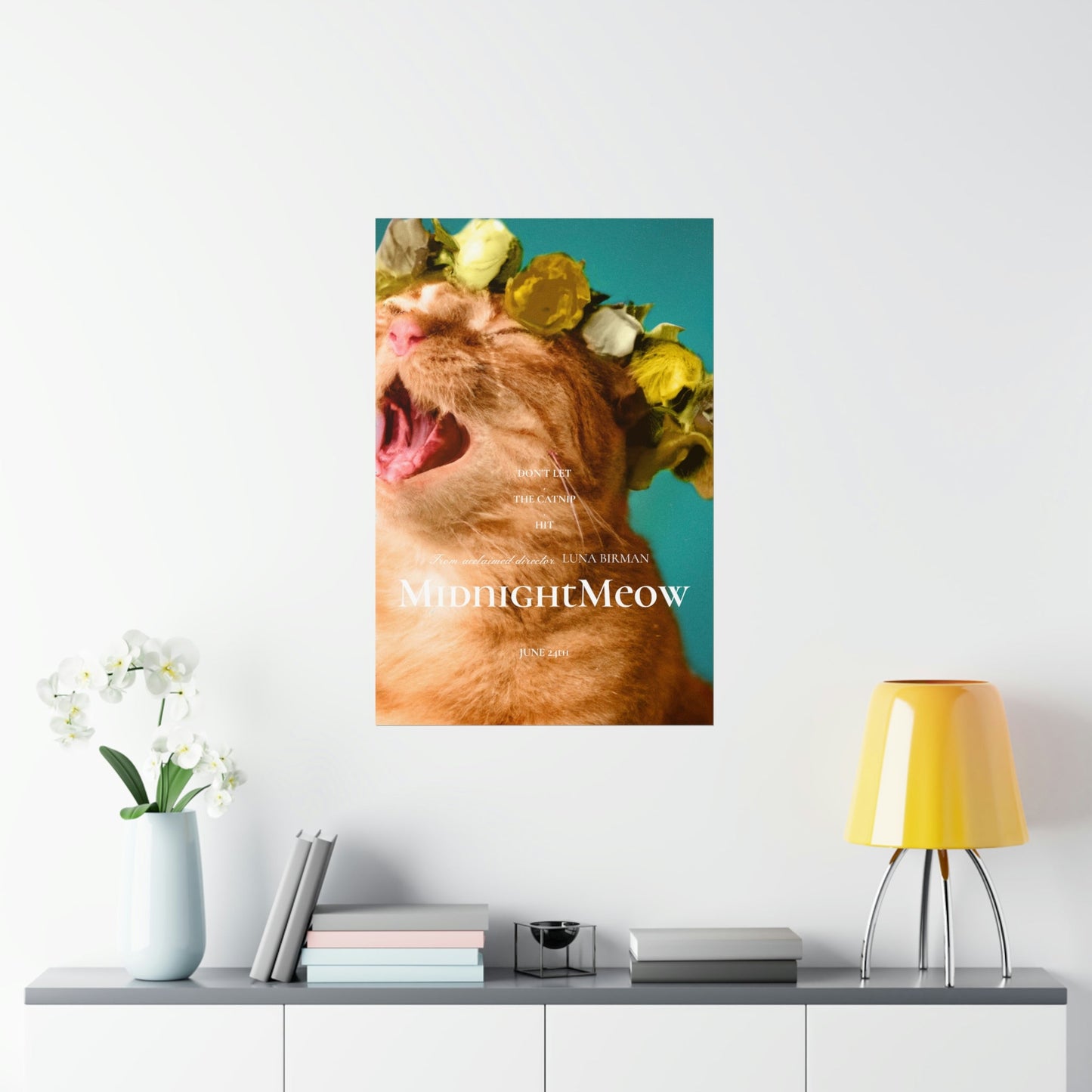 Cat Movie Poster: Midnight Meow