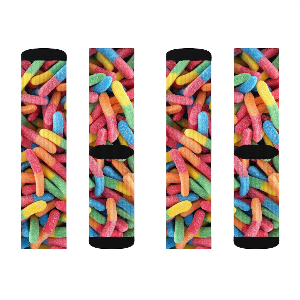 Novelty Socks: Sweet Gummy Candy Design