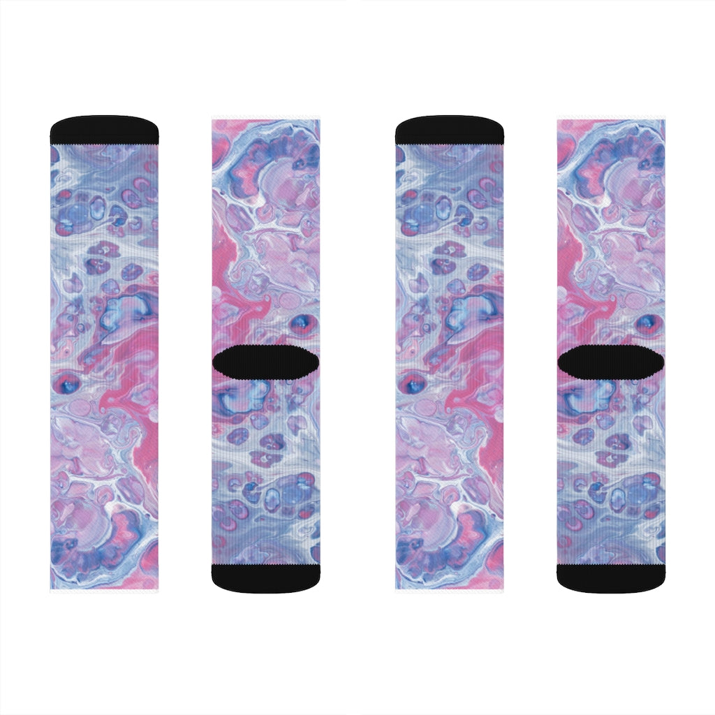 Pink Tie Dye Fun Socks for a Novel Experience
