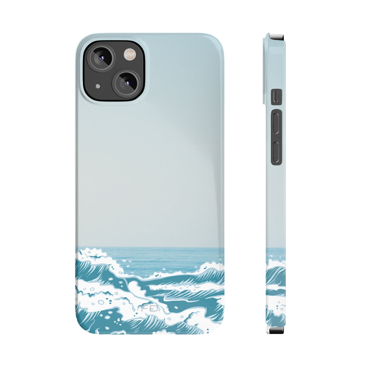 Slim iPhone Case with Wave Design
