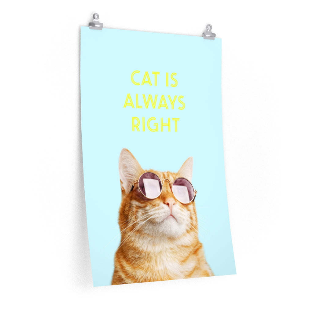 Premium Matte Vertical Posters: The Feline's Ultimate Wisdom
