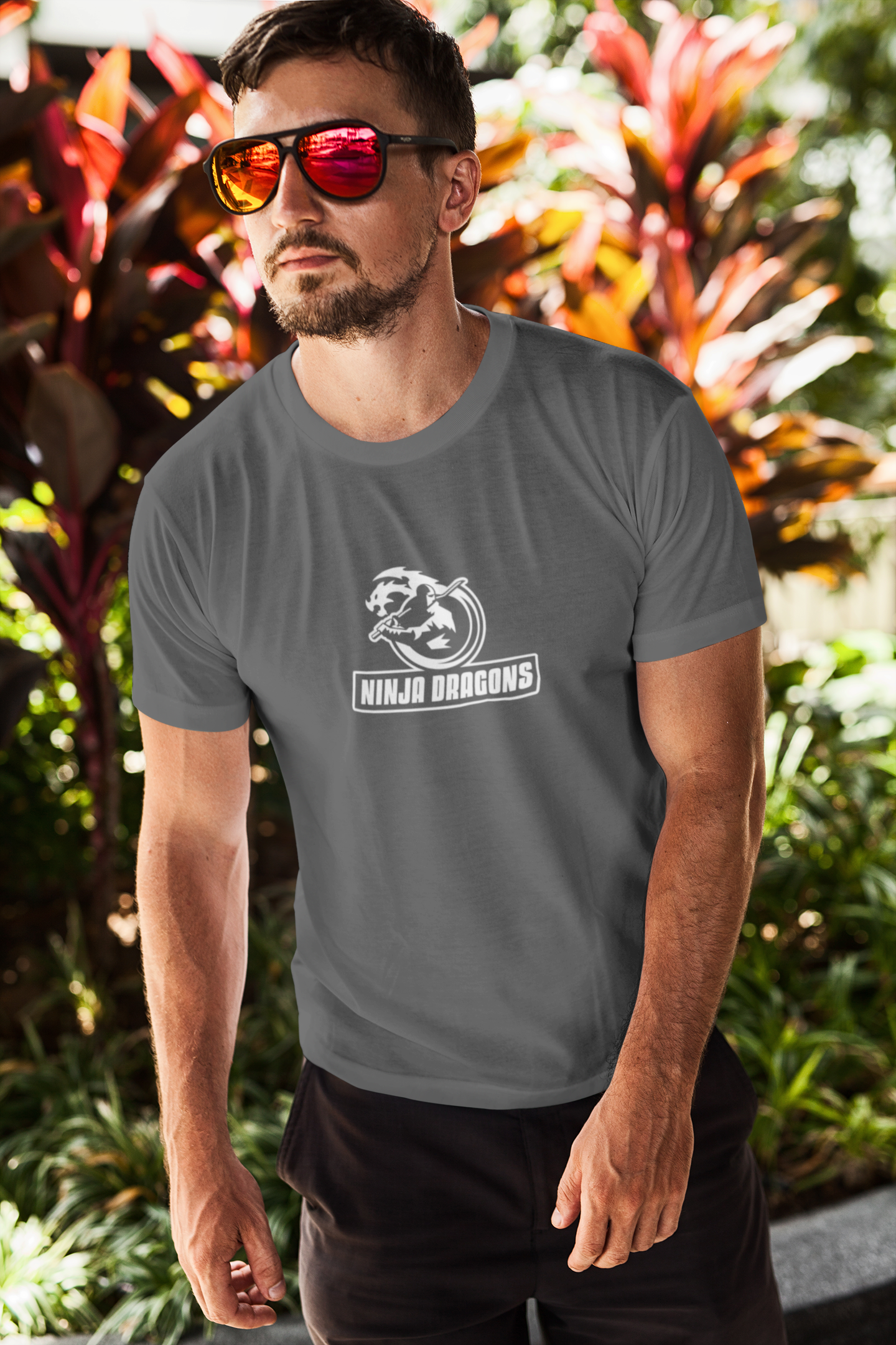 Heavy Cotton Tee - Ninja Dragon