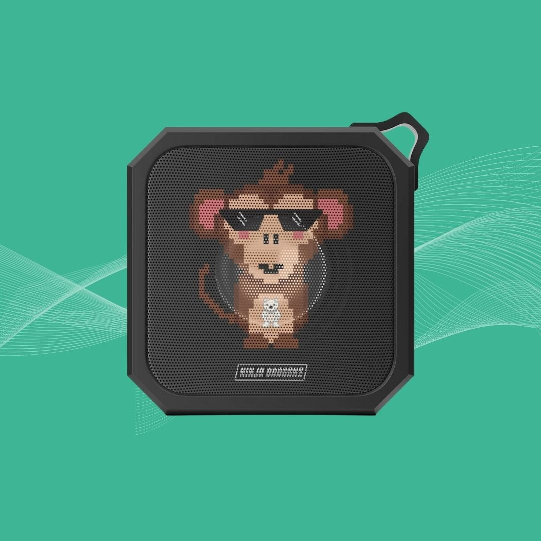 Retro Pixel Waterproof Bluetooth Speaker with Ninja Dragon Design