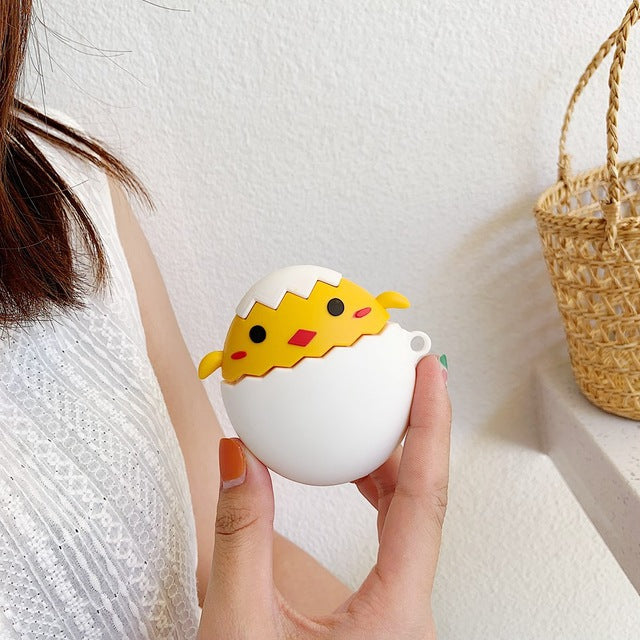 Silicone Airpods Case with Cartoon Design