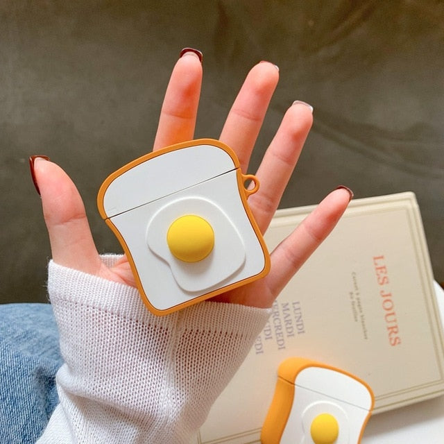 Silicone Airpods Case with Cartoon Design