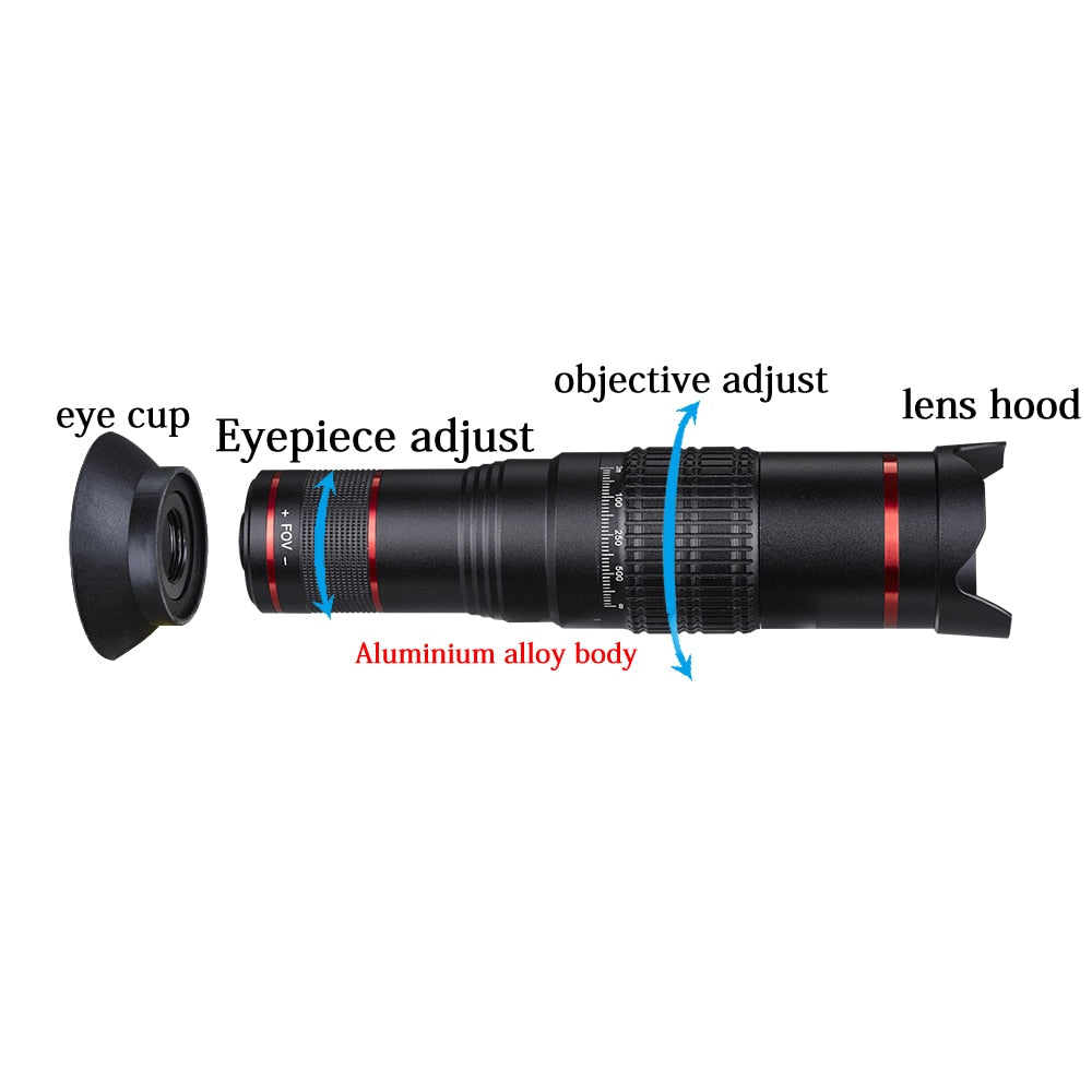 Crystal Clear 22x Zoom Lens Set for Mobile Phone Cameras