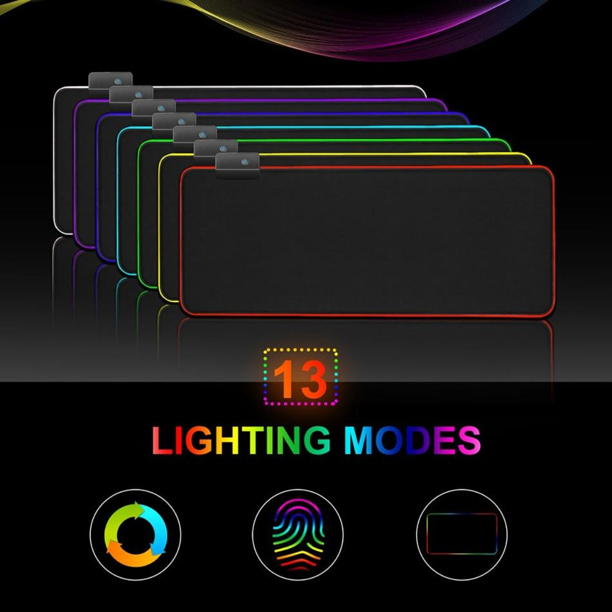 Large Size Dragon RGB Gaming Mouse Pad - Illuminated with a Single Touch