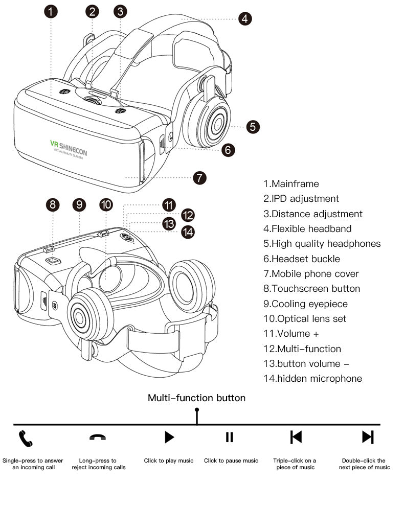 G6 VR Stereo Dragon Magic Gaming Headset with 3D