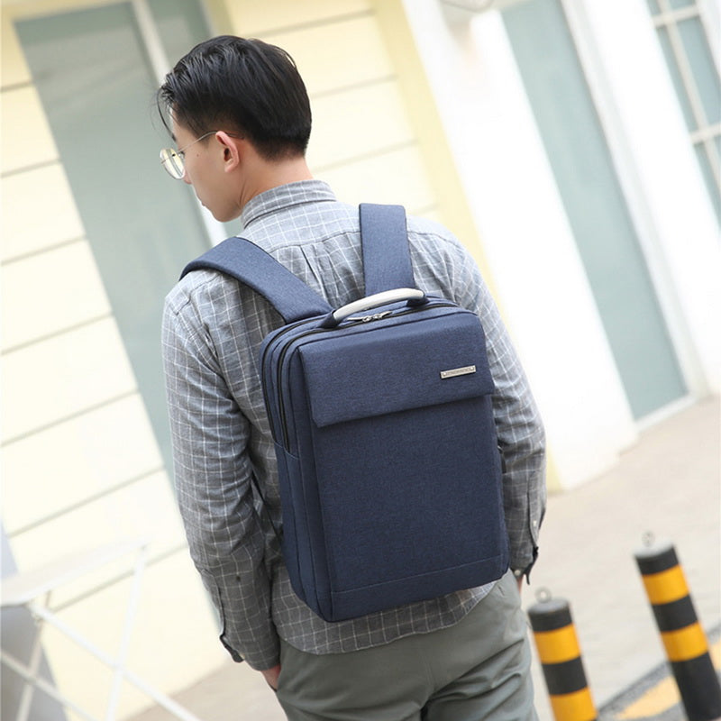 Anti Theft Soft Back Computer Backpack with Dual Compartments and Convenient Top Handle