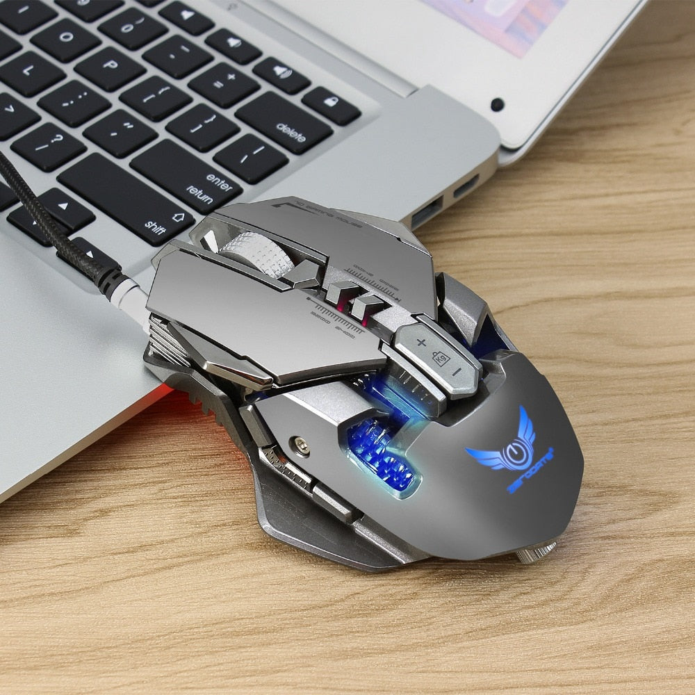 Breathing Light Gaming Mouse with 7 Programmable Buttons and 3200 DPI Wired Connection for Ninja-like Precision