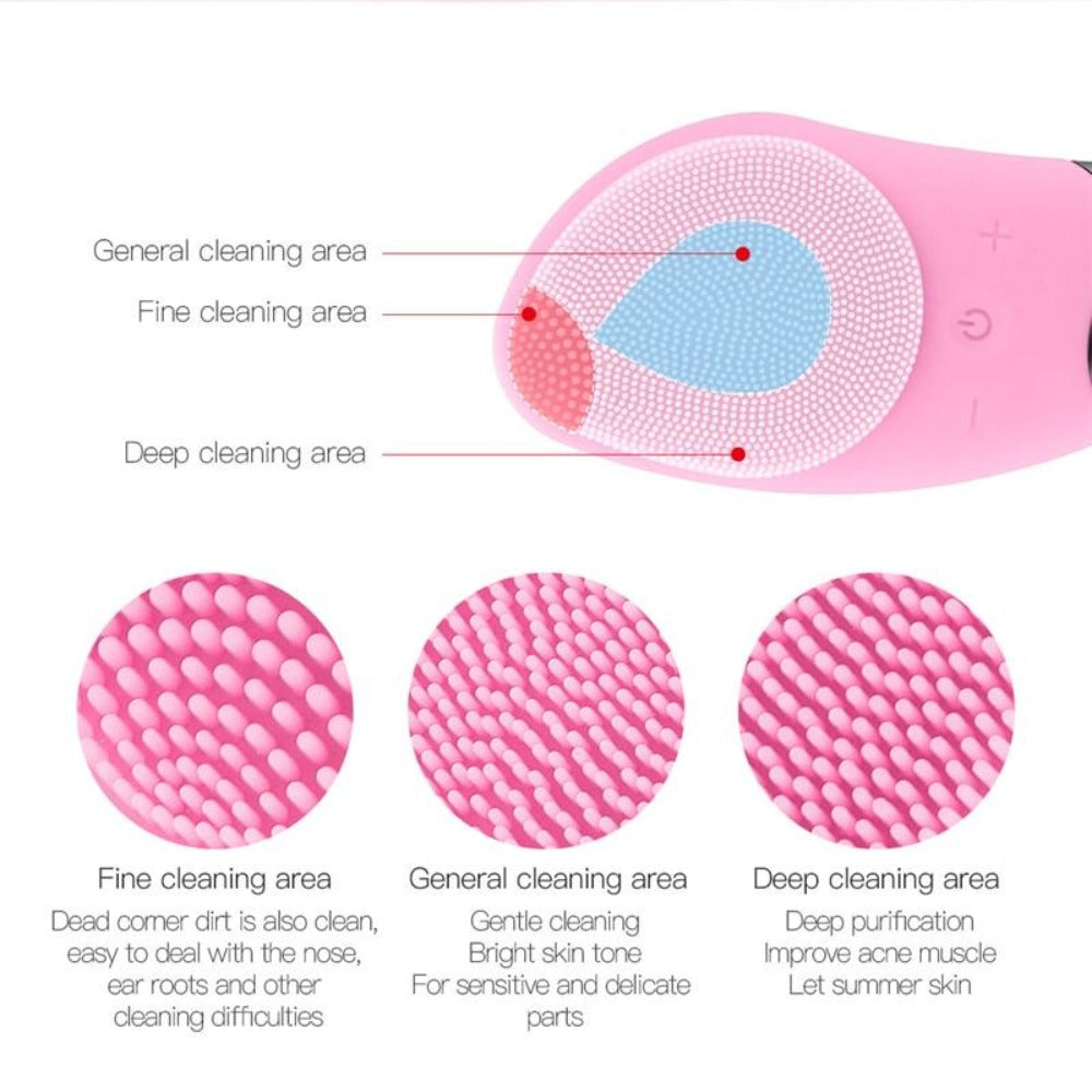 Pulsating Facial Cleanser and Massaging Device