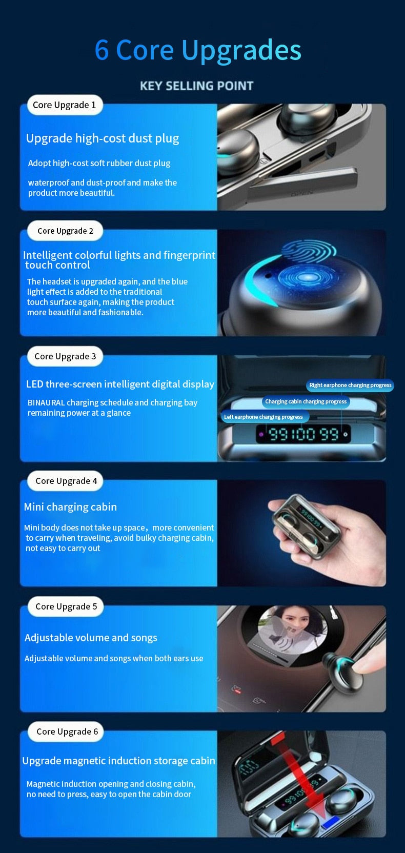 BTMAX Waterproof Wireless Earbuds with Ninja Dragon Sound - Bluetooth 5.1