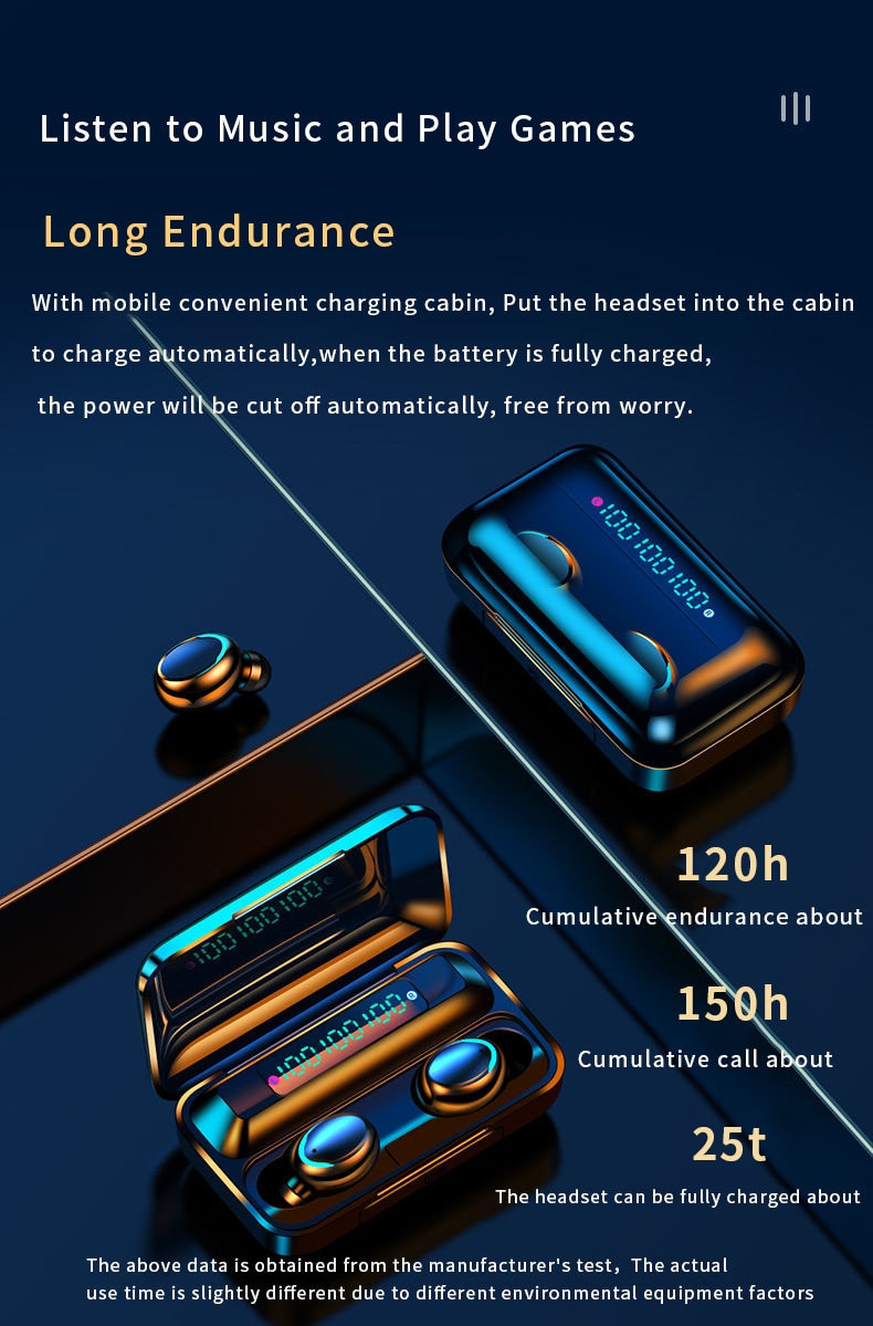 BTMAX Waterproof Wireless Earbuds with Ninja Dragon Sound - Bluetooth 5.1