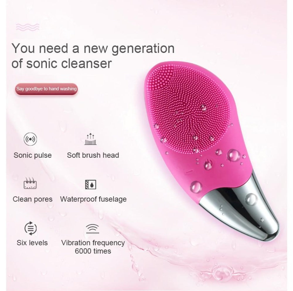 Pulsating Facial Cleanser and Massaging Device