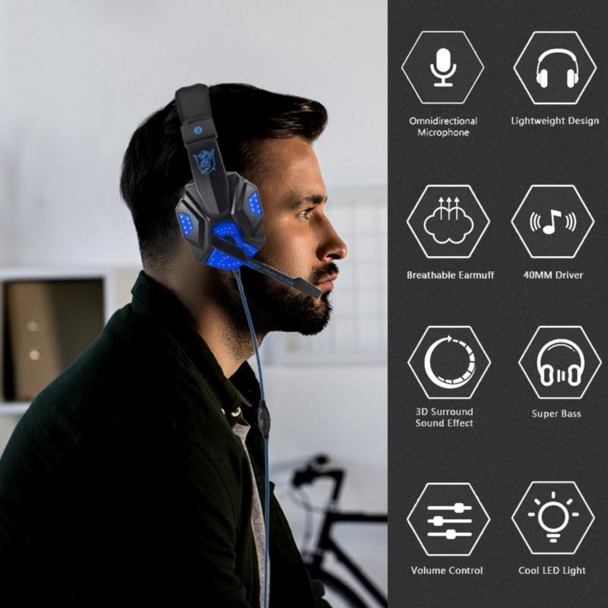 LED Gaming Headset Dragon G9800 - Revised Core Meaning Title