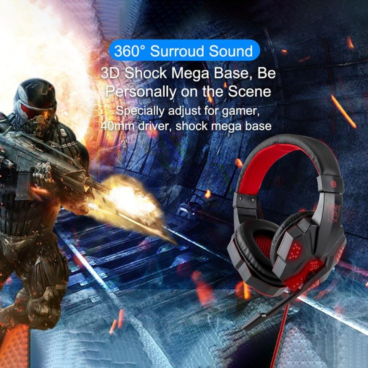 LED Gaming Headset Dragon G9800 - Revised Core Meaning Title