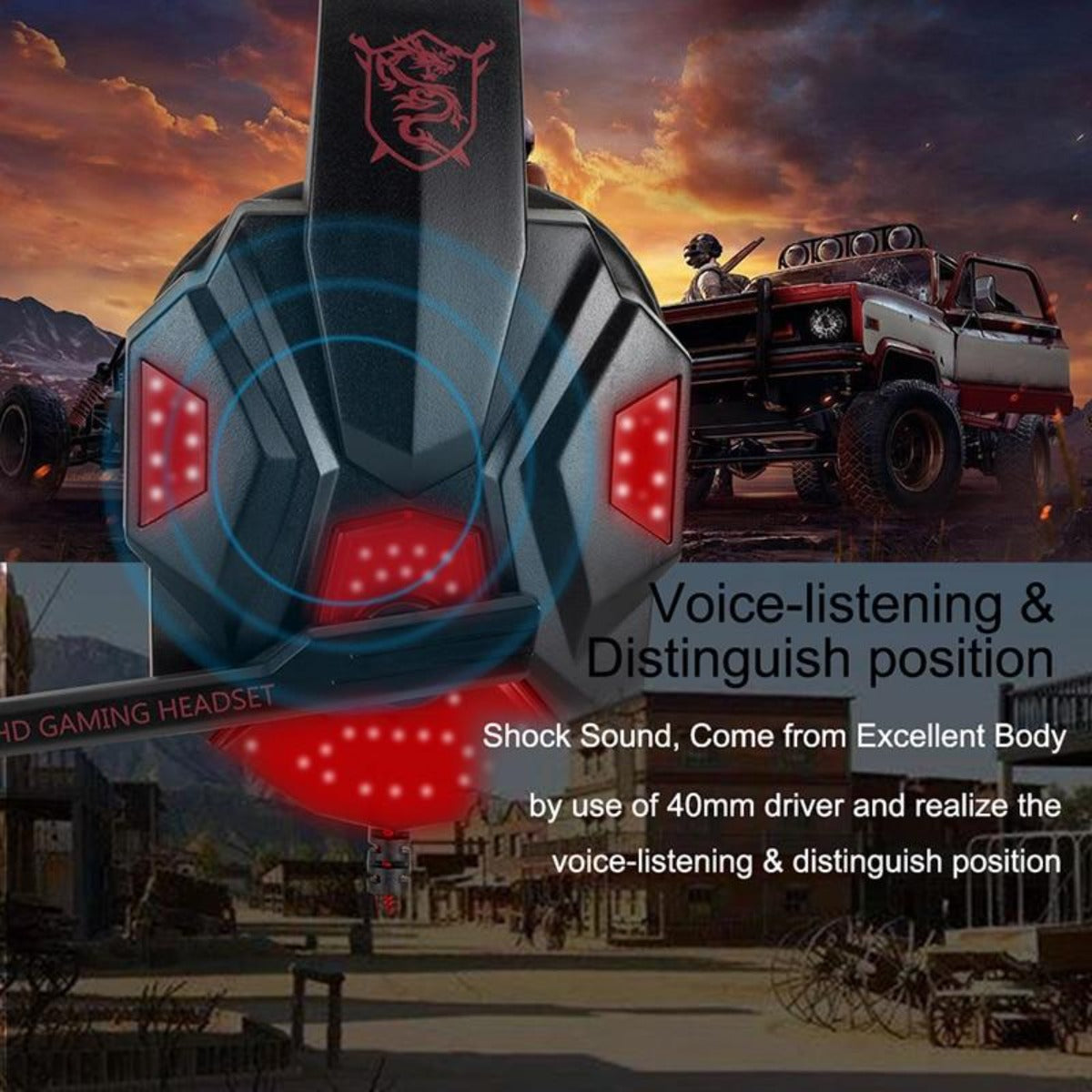 LED Gaming Headset Dragon G9800 - Revised Core Meaning Title