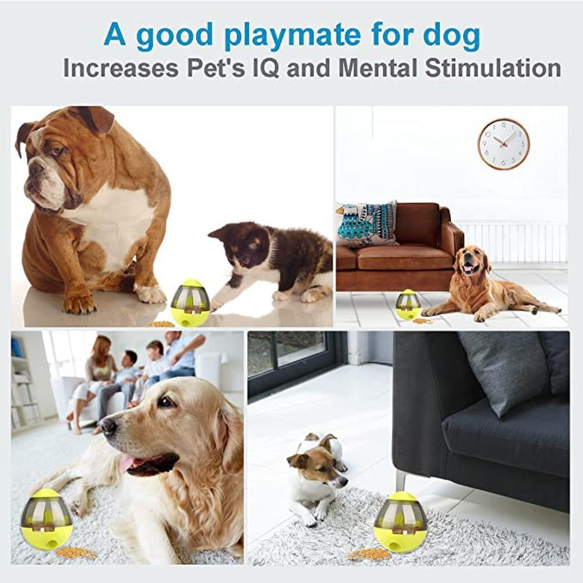 Pets' Food Tumbler Dispenser for Cats and Dogs
