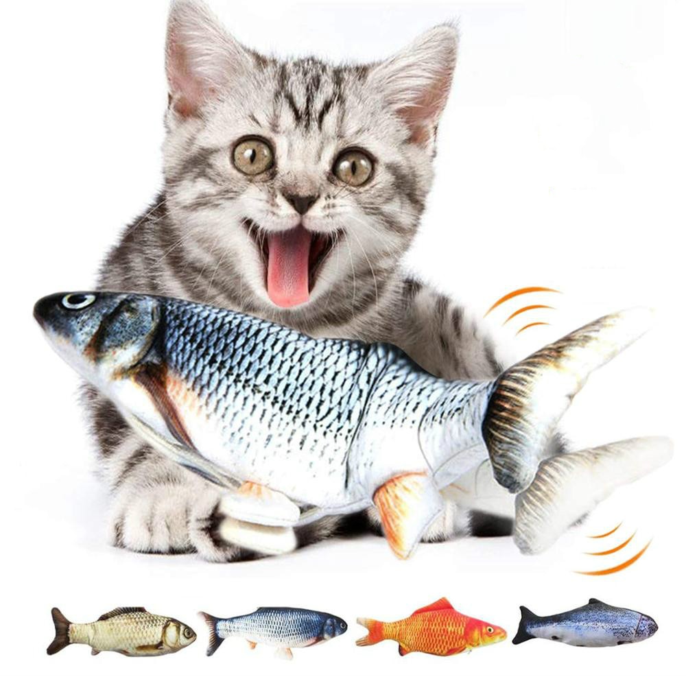 Flipping Electric Fish Toy for Feline Entertainment
