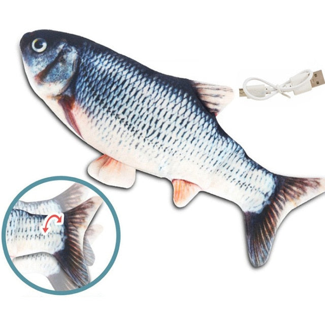 Flipping Electric Fish Toy for Feline Entertainment