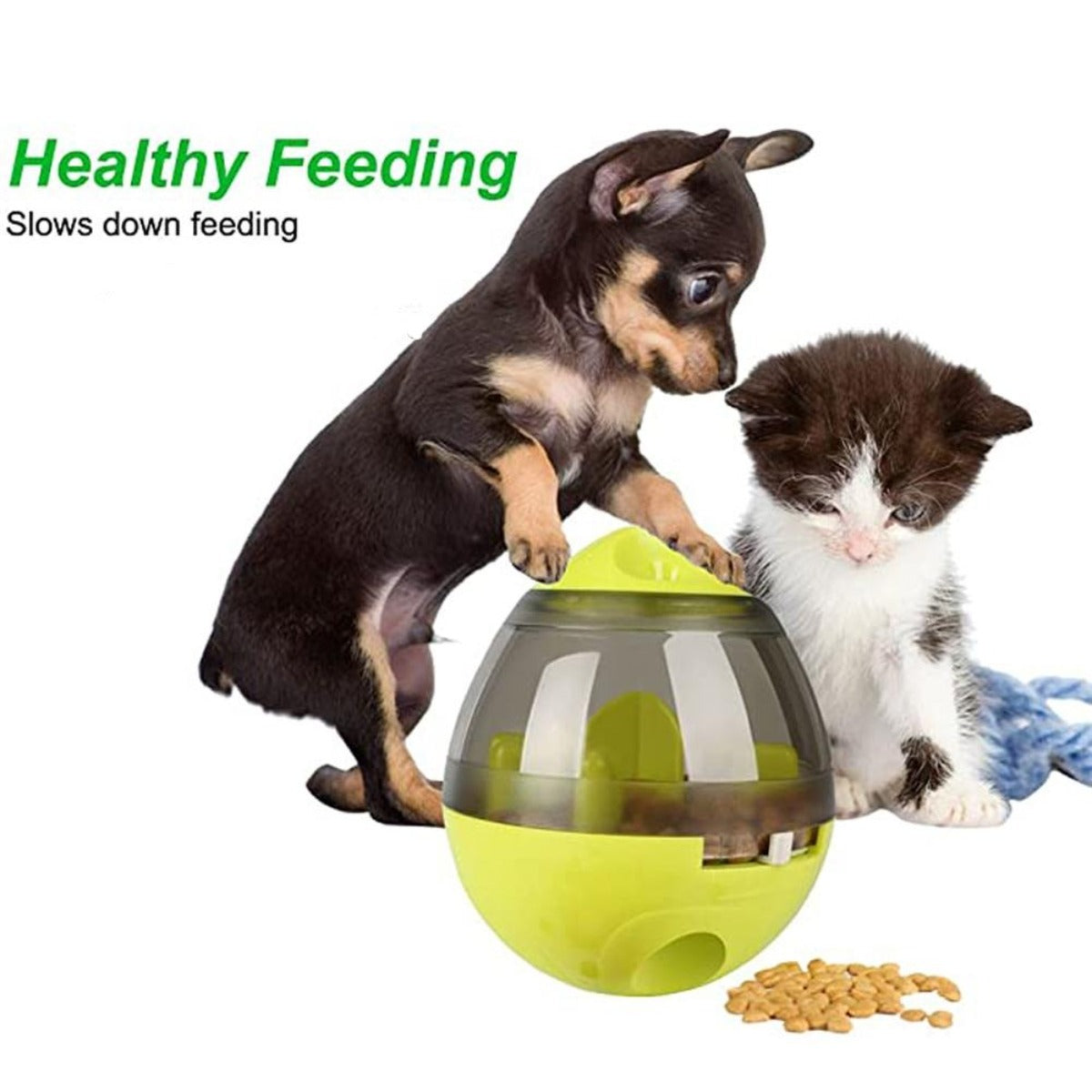 Pets' Food Tumbler Dispenser for Cats and Dogs