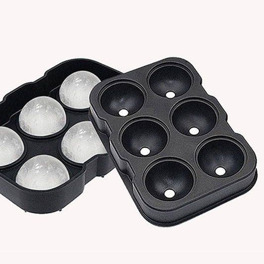 Round Ice Maker Mold: Shaping Ice with Elegance: black, translucent white ice ball mold tray, minimal style
