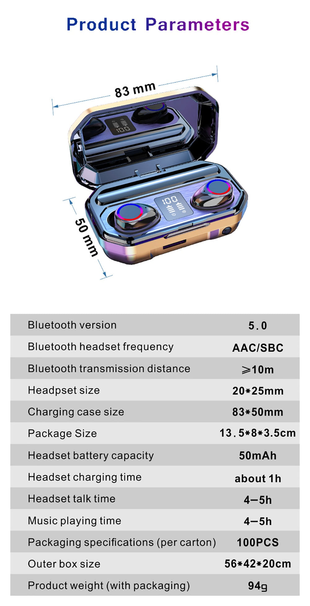 Dragon M12PRO Bluetooth 5.0 Earbuds with 3D Surround Sound and True Wireless Connectivity
