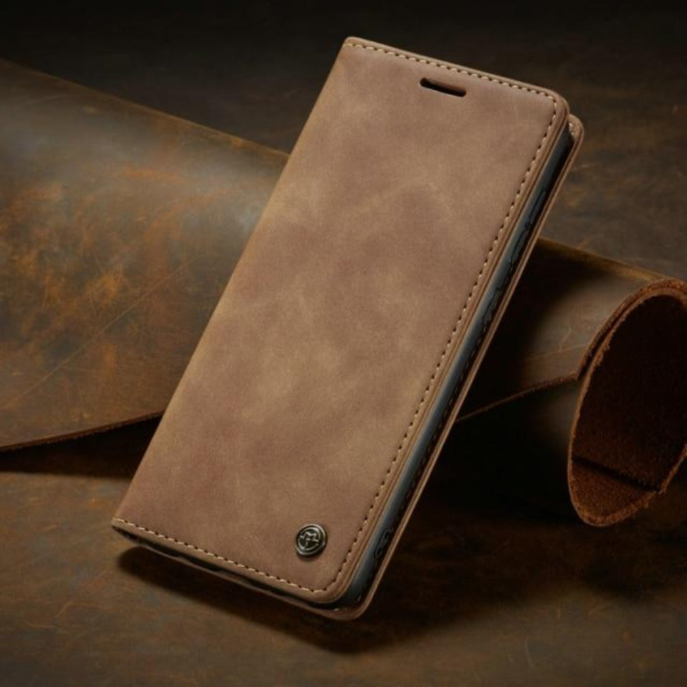 Luxurious Flip Wallet Case with Magnetic Closure for iPhone